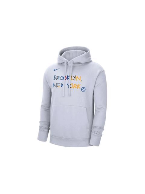 Nike Nike NBA Brooklyn Nets City Edition Fleece Pullover Hoodie Grey