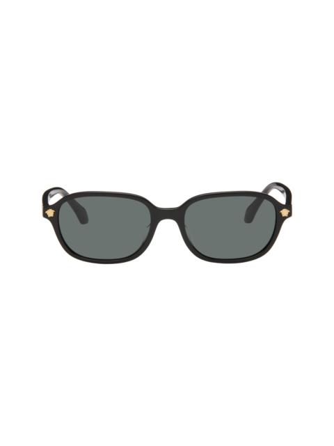 VERSACE Black Oval Sunglasses