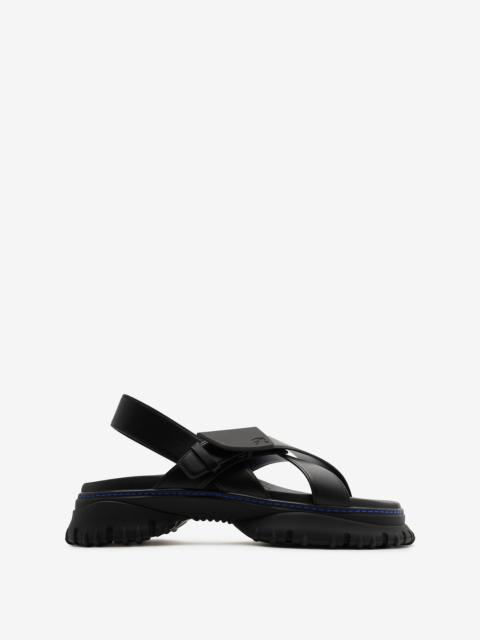 Burberry Leather Pebble Sandals