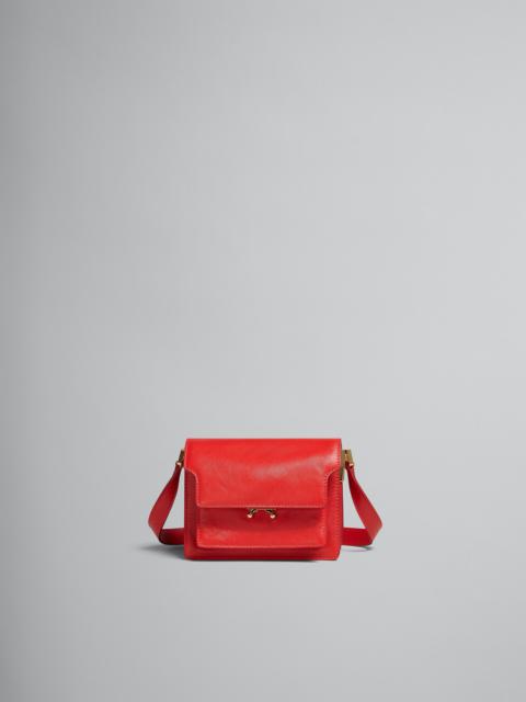 TRUNK SOFT MINI BAG IN RED LEATHER