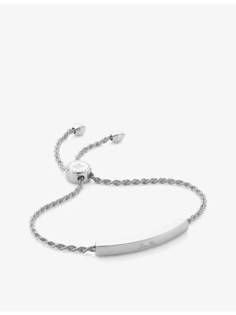 MONICA VINADER Linear sterling silver friendship bracelet