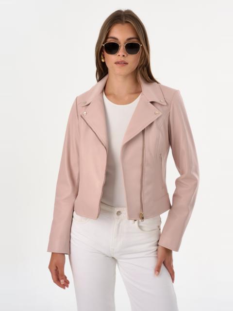 LAMARQUE KELSEY | Leather Biker Jacket Champagne Hardware