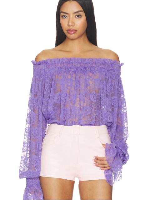 NORMA KAMALI Long Sleeve Peasant Top