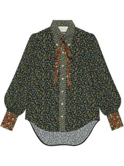 GUCCI x Liberty floral bow detail shirt