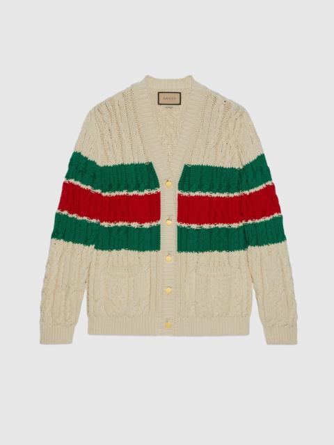 GUCCI Cotton cardigan with Web