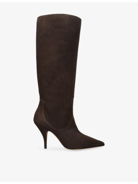 JUDE Theresa Heeled Knee-High Suede Boots