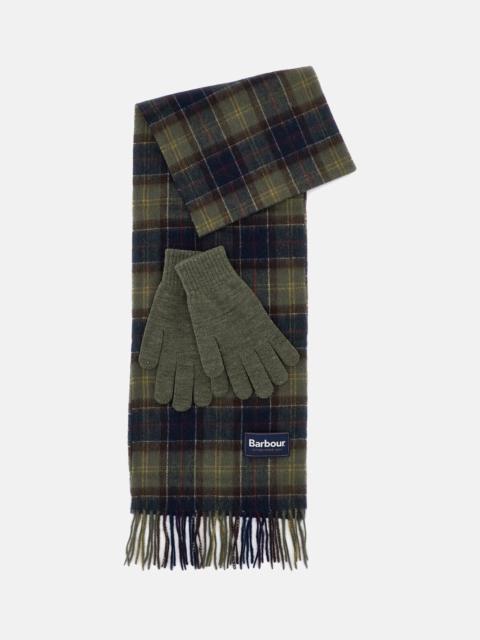 Barbour Tartan Scarf and Gloves Gift Set