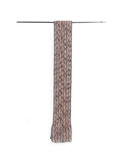 Missoni Missoni Zigzag-knit Fringed Scarf