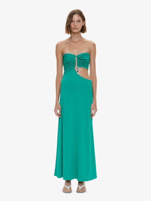CHRISTOPHER ESBER Droplet Crystal Pendant Strapless Dress