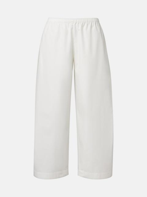 KHAITE Roma cotton poplin wide-leg pants