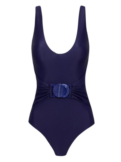 REBECCA VALLANCE Alba belted V-neck swimsuit