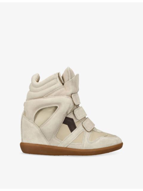 Isabel Marant Bekett Leather and Suede High-Top Trainers