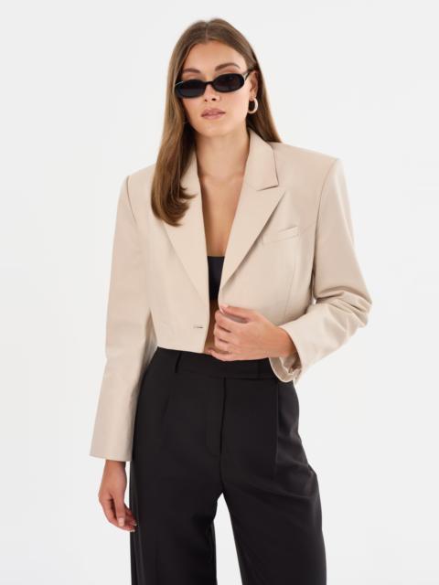LAMARQUE HARMINA | Cropped Leather Blazer