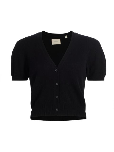 DÔEN Women's Arella Puff-Sleeve Cashmere Cardigan - Black