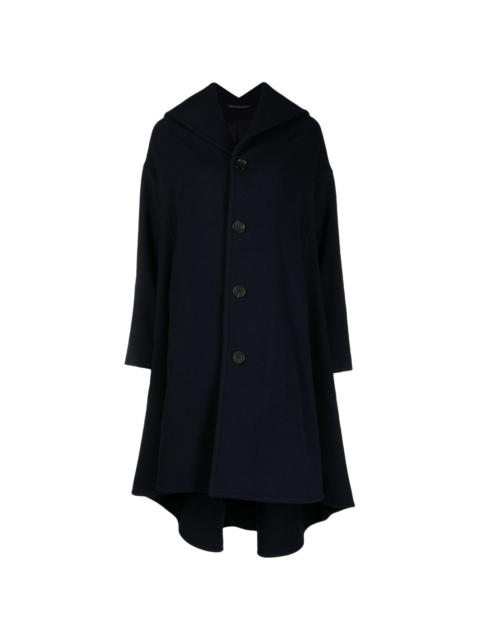 Yohji Yamamoto cut-out collar maxi coat