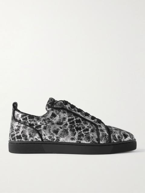 Louis Junior Orlato Metallic Printed Suede Sneakers Multi
