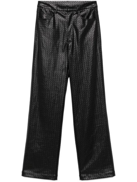 ROTATE braided straight-leg trousers
