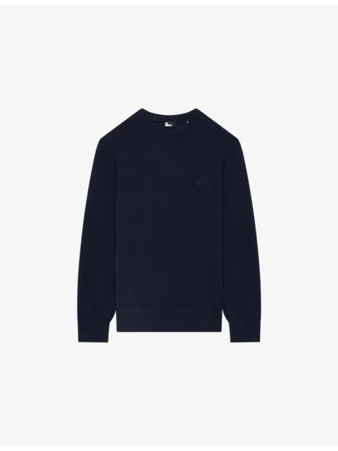 The Kooples Logo-Embroidered Crewneck Wool Jumper