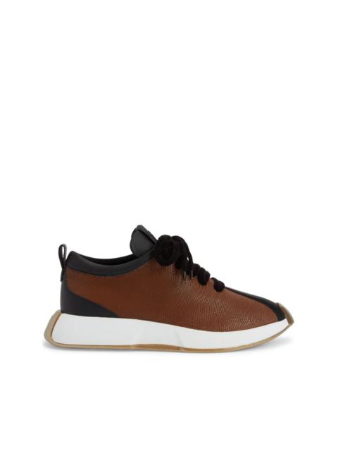 Ferox panelled leather sneakers