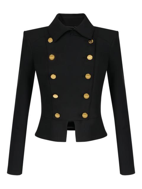 ELISABETTA FRANCHI peplum criss-cross jacket