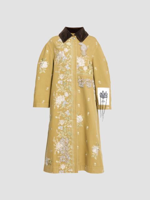 Erdem EMBROIDERED DENIM COAT