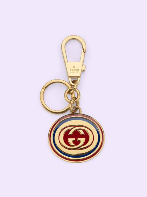 GUCCI Enamel keychain with Interlocking G