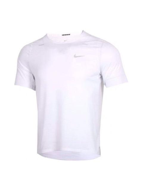 Nike Nike Logo Pattern Training Sports Short Sleeve White DD1535-100