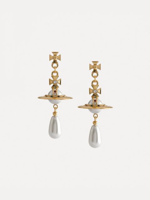 Vivienne Westwood PEARL DROP EARRINGS GOLD TONE