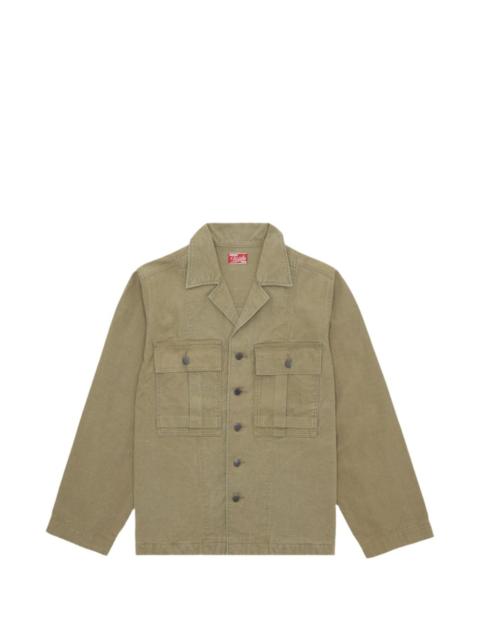Richard button front-pocket overshirt