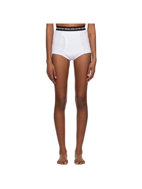 VERSACE JEANS COUTURE White Bonded Shorts