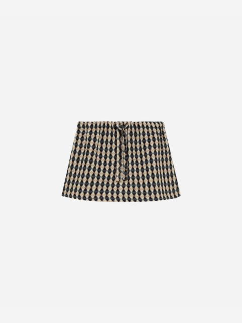 MSGM Wool jacquard skirt with argyle pattern