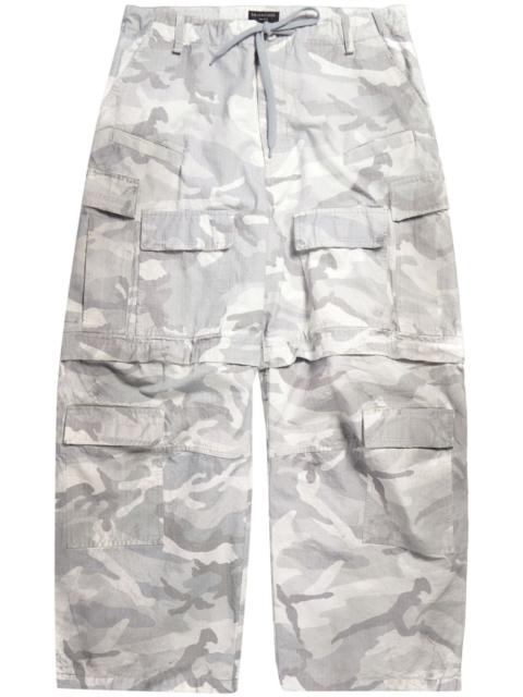 BALENCIAGA Cargo camo-print cotton trousers