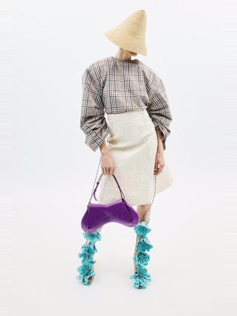 A.W.A.K.E. MODE KNEE-LENGTH A-LINE SKIRT ECRU