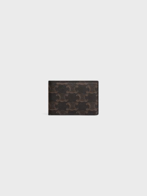 CELINE Horizontal card holder in Triomphe Canvas