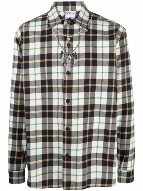 Feather checked shirt