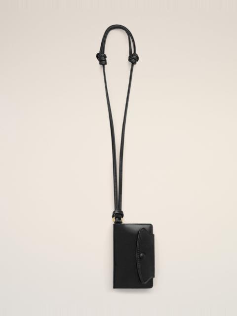 AMI Paris BLACK MIMI COW LEATHER NOTEBOOK HOLDER
