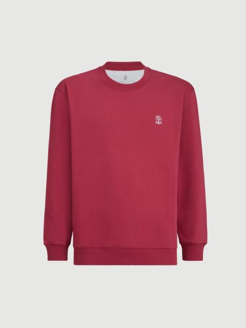 Brunello Cucinelli Techno cotton French terry sweatshirt with print