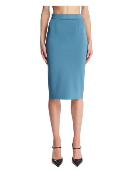 TOM FORD Light Blue Viscose Midi Skirt