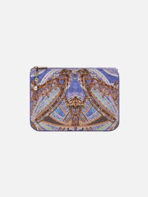 CAMILLA SMALL CANVAS CLUTCH GILDED PLEASURES