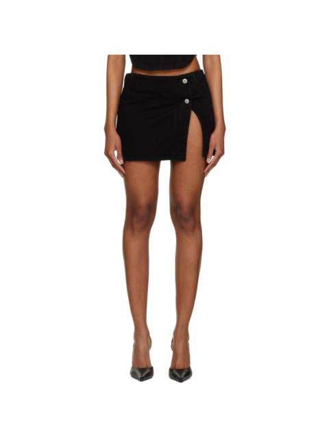 MAGDA BUTRYM Black Hip Plunge Maxi Skirt | REVERSIBLE