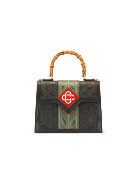 CASABLANCA Black Monogram Jeanne Bag