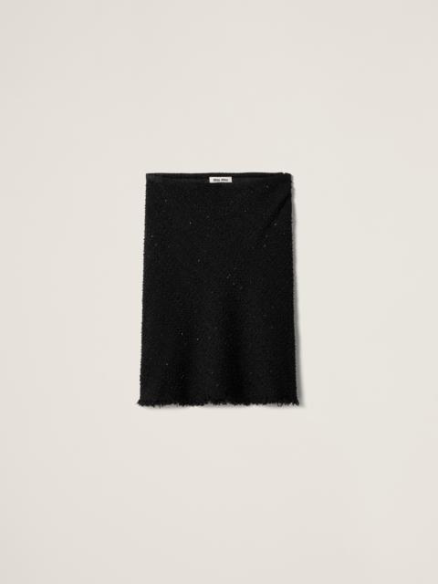 Miu Miu Lamé bouclé skirt