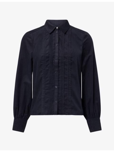 ME+EM Micro Cord Slim-Fit Cotton-Blend Blouse