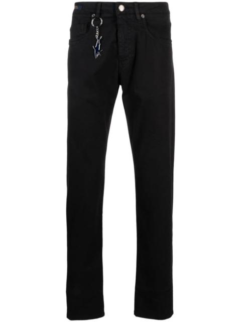 Paul & Shark shark-keyring slim-cut trousers