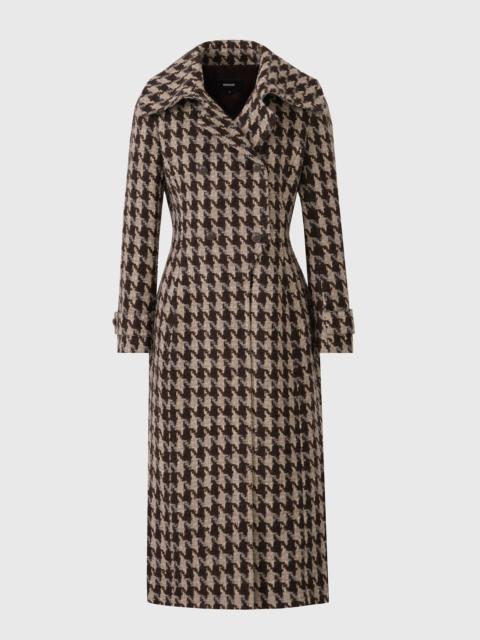 MACKAGE ELODIE-BHT fitted Houndstooth Patterned Wool coat