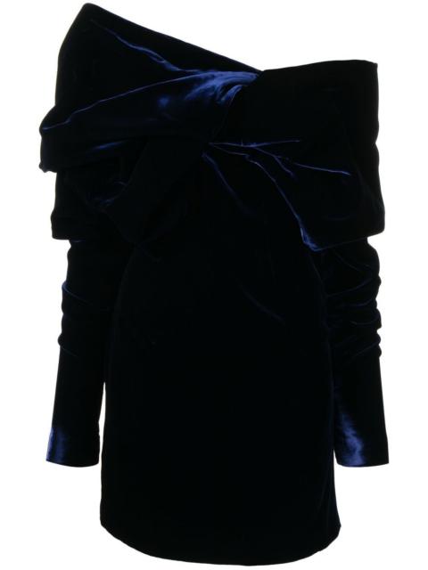 TOM FORD ruched-detailing velvet minidress