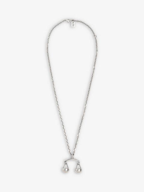 BALENCIAGA Women's Zodiac Sign Libra Necklace in Silver