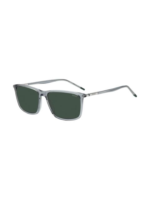 HUGO TUBULAR-TEMPLE SUNGLASSES IN TRANSPARENT ACETATE