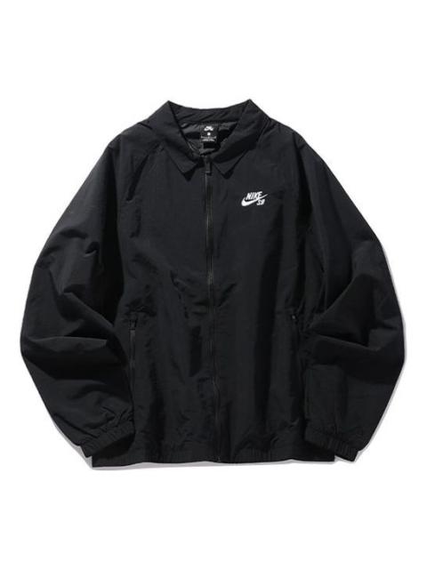 Nike Nike SB Skateboard Sports Long Sleeves Woven Logo Jacket Black CV4306-010