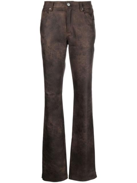MISBHV washed-effect flared trousers